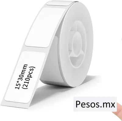 Niimbot Etiqueta Térmica Niimbot T15×30-210 Blanca – 210 etiquetas por rollo (15 × 30 mm)