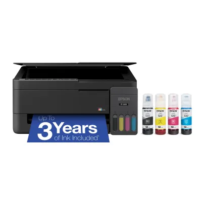 Impresora Multifuncional Epson EcoTank ET-2410 Wi-Fi a Color, Tanques de Tinta Recargables y Escáner Integrado