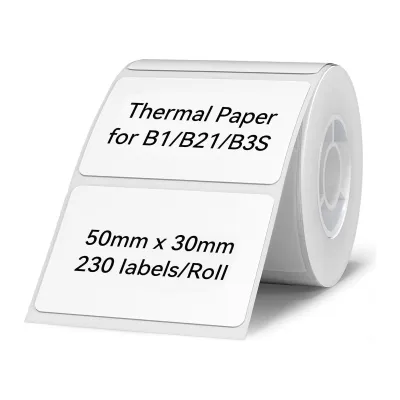 Cinta para etiquetas, 50 x 30 mm, impermeable, calcomanía de papel, para direcciones de envío, reemplazo de etiquetas autoadhesivas para impresora NII