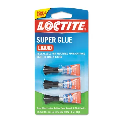 Loctite Super Glue 3 unidades, 3 gramos, transparente (LOC1710908)