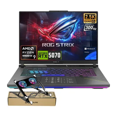 ASUS ROG Strix G16 5070 300Hz Laptop para juegos, AMD Ryzen 9 9955HX, GeForce RTX 5070, 16 pulgadas QHD+ 2.5K 300Hz IPS, 64GB DDR5, 4TB SSD, 4-Zone