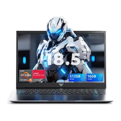 Laptop para juegos de 47 cm con batería de 7000 mAh, AMD Ryzen 7430U hasta