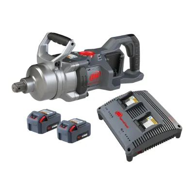 Ingersoll Rand W9491-K2E Kit de batería de 1" Llave de impacto inalámbrica de 20V 2, torque de 2600 ft-lb, retenedor de orificio pasante de anillo