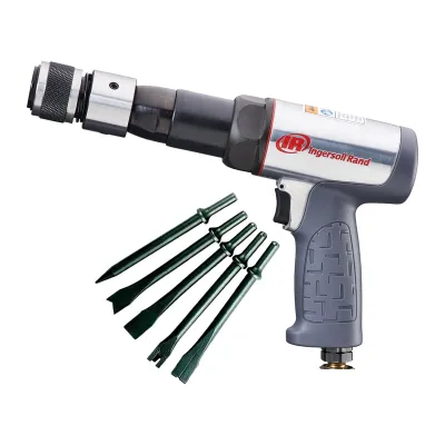 Ingersoll Rand Martillo Neumático de Cañón Largo con Vibración Reducida 119MAXK, Juego de Cinceles de 5 piezas, 2530 BPM, carrera de 3-1/2", vástago