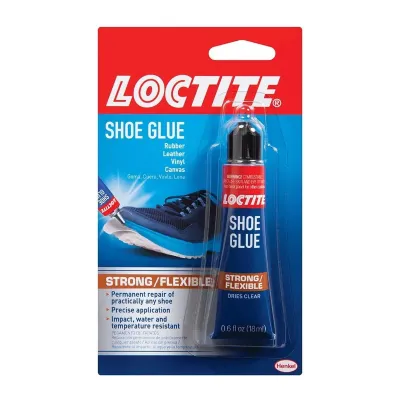 Loctite - Pegamento para zapatos, resistente y flexible, resistente al agua, impactos y vibraciones, se seca transparente, botella de 6 onzas