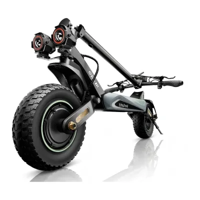 isinwheel GT4 - Patinete eléctrico dual de 2400 W con motor todoterreno todoterreno de 45 MPH, velocidad máxima de 50 millas de largo alcance de 12