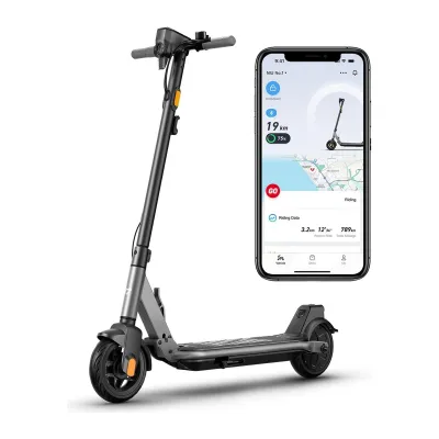 NIU KQi Pro - Patinete eléctrico para adultos, potencia de 250 W, rango de 15.5 millas, velocidad máxima de 15.5 MPH, neumáticos de 9 pies, frenos