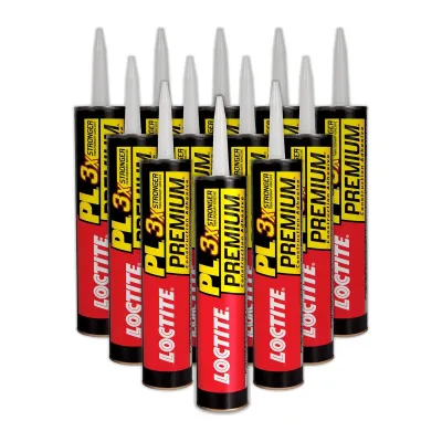 Loctite PL - calcomanía de construcción de poliuretano de primera calidad, cartucho de 10 fl oz, paquete de 12 unidades, pegamento de construcción