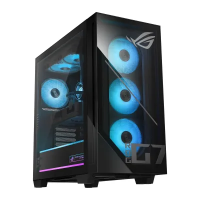 ASUS ROG GM700 PC de sobremesa para juegos, procesador AMD Ryzen™ 7 9800X3D, NVIDIA® GeForce RTX™ 5070, SSD M.2 NVMe™ PCIe® 4, memoria RAM DDR5 de 32