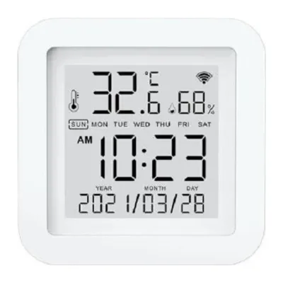 Termohigrómetro Inteligente WiFi, Sensor de Temperatura y Humedad, Compatible con Alexa y Google Assistant