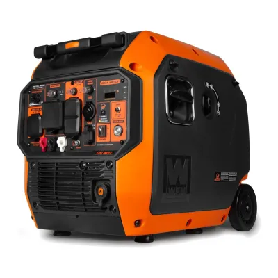 WEN Silent 6800 W Dual Fuel RV-Ready - Generador inversor portátil con apagado de combustible y CO Watchdog para respaldo de vehículos eléctricos